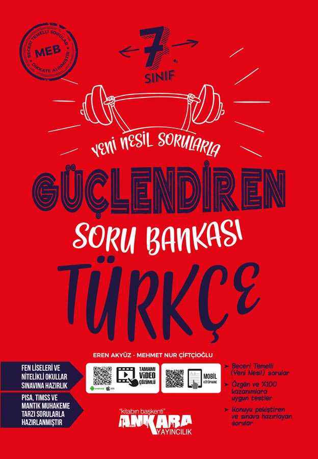 7.%20Sınıf%20Güçlendiren%20Türkçe%20Soru%20Bankası%20Ankara%20Yayıncılık