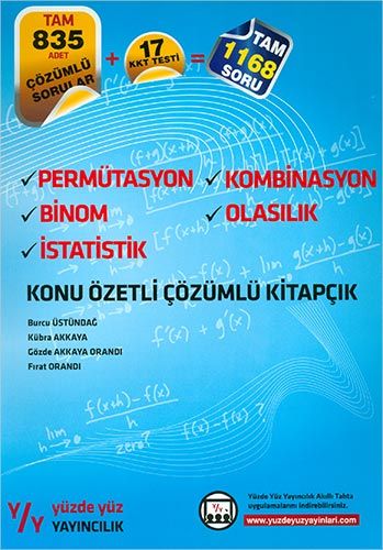 Permütasyon%20Kombinasyon%20Binom%20Olasılık%20İstatistik%20Konu%20Özetli%20Çözümlü%20Kitapçık%20Yüzde%20Yüz%20Yayınları