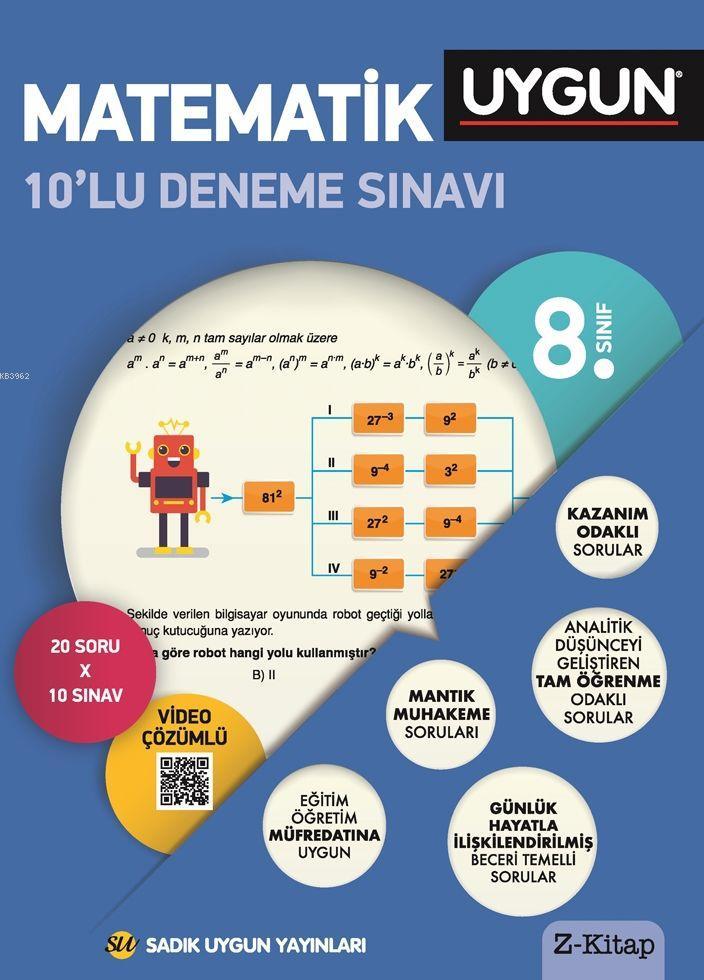 Sadık%20Uygun%20Yayınları%208.%20Sınıf%20Matematik%2010%20Lu%20Deneme%20Sınavı