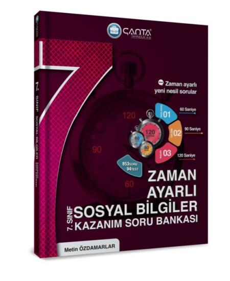 7. Sınıf Sosyal Bilgiler Zaman Ayarlı Kazanım Soru Bankası Çanta Yayıncılık