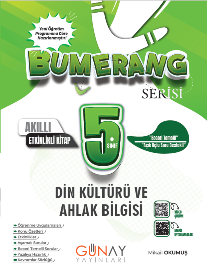 5. Sınıf Bumerang Etkinlikli Din Kültürü Günay Yayınları