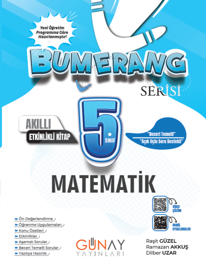 5. Sınıf Bumerang Etkinlikli Matematik Günay Yayınları