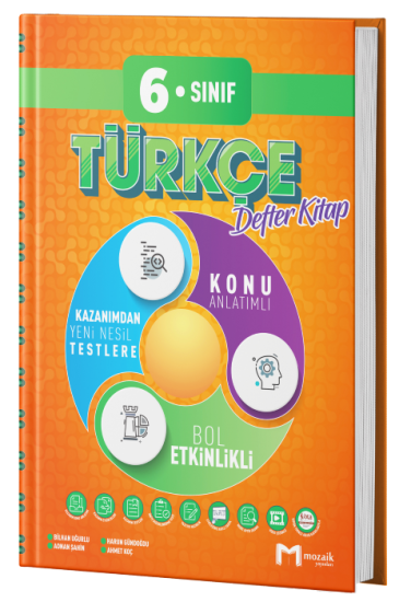 6. Sınıf Türkçe Defter Kitap Mozaik Yayınları