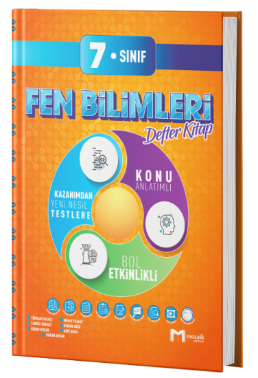 7. Sınıf Fen Bilimleri Defter Kitap Mozaik Yayınları