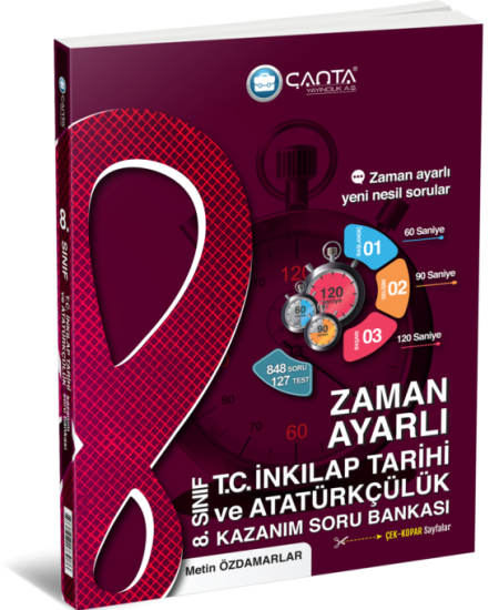 8. Sınıf İnkılap Tarihi Zaman Ayarlı Kazanım Soru Bankası Çanta Yayıncılık