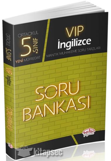 Editör Yayınları 5. Sınıf Vip İngilizce Soru Bankası Editör