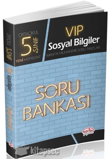 Editör Yayınları 5. Sınıf Vıp Sosyal Bilgiler Soru Bankası Editör