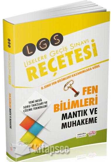 Editör Yayınları 8. Sınıf Lgs Reçetesi Fen Bilimleri Mantık Muhakeme Angora Serisi Editör