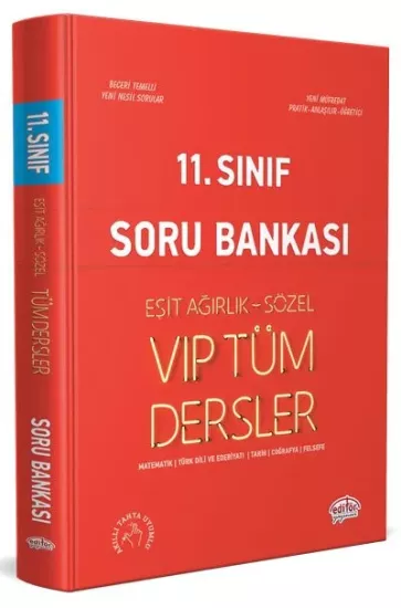 Editör Yayınları 11. Sınıf Vıp Tüm Dersler Eşit Ağırlık Sözel Soru Bankası Editör