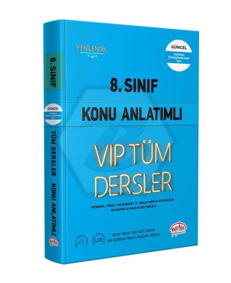 Editör Vip 8. Sınıf Tüm Dersler Konu Anlatımlı Mavi Kitap Kamp: