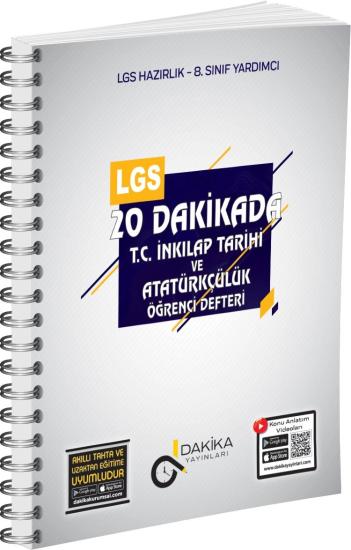 20 Dakikada 8. Sınıf LGS İnkılap Tarihi Öğrenci Defteri Dakika Yayınları