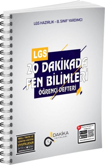 20 Dakikada 8. Sınıf LGS Fen Bilimleri Öğrenci Defteri Dakika Yayınları