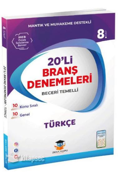 Zeka Küpü Yayınları 8. Sınıf Lgs Türkçe 20 Li Branş Denemeleri Zeka Küpü