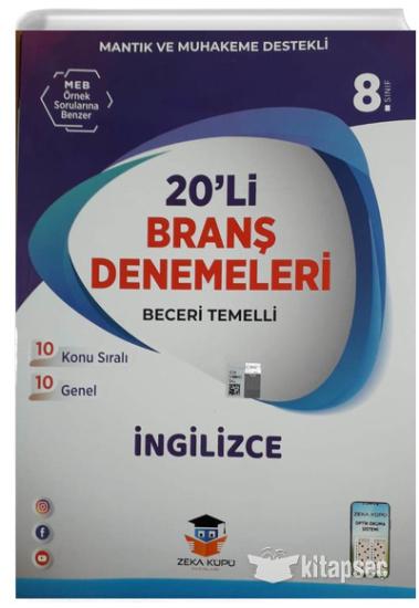 Zeka Küpü Yayınları 8. Sınıf Lgs İngilizce 20 Li Branş Denemeleri Zeka Küpü