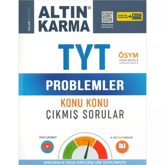 Altın Karma Yayınları Tyt Problemler Konu Konu Çıkmış Sorular Altın Karma