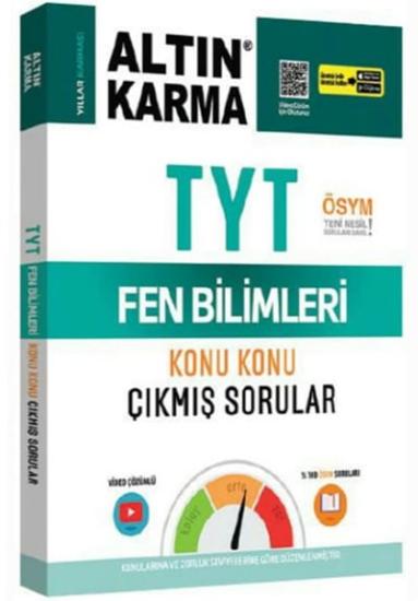 Altın Karma Yayınları Tyt Fen Bilimleri Konu Konu Çıkmış Sorular (Kolay-Orta-Zor) Altın Karma