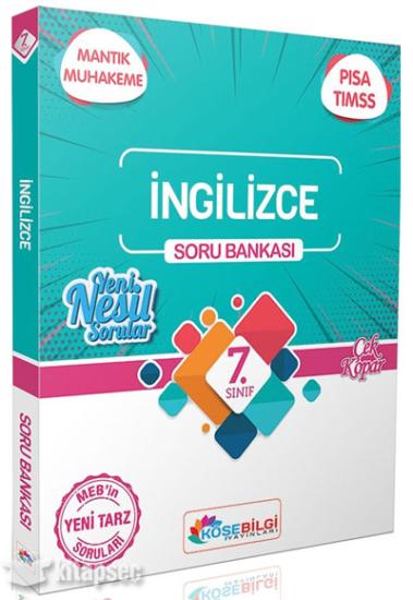 Köşebilgi Yayınları 7. Sınıf İngilizce Özet Bilgili Soru Bankası Köşebilgi