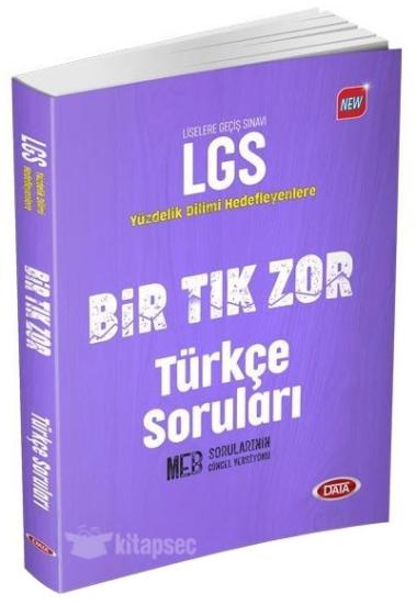 Data Yayınları 8. Sınıf LGS Bir Tık Zor Türkçe Soruları Data