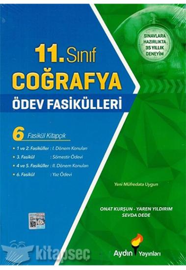 Aydın Yayınları 11. Sınıf Coğrafya Ödev Fasikülleri Aydın