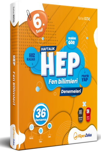 6. Sınıf HEP Fen Bilimleri Haftalık Deneme Föyleri Hiper Zeka Yayınları