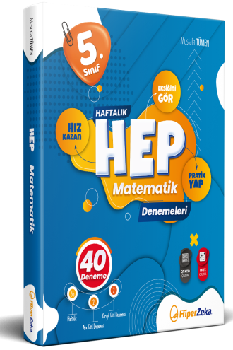 5. Sınıf HEP Matematik Haftalık Deneme Föyleri Hiper Zeka Yayınları