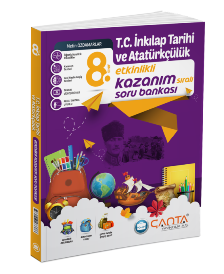 8. Sınıf İnkılap Tarihi Etkinlikli Kazanım Soru Bankası Çanta Yayıncılık