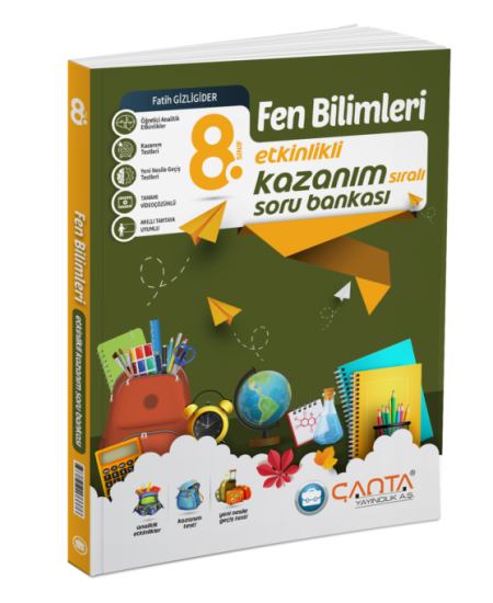 8. Sınıf Fen Bilimleri Etkinlikli Kazanım Soru Bankası Çanta Yayıncılık