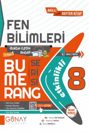 8. Sınıf Bumerang Etkinlikli Fen Bilimleri Günay Yayınları