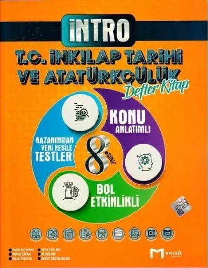 8. Sınıf Mozaik İntro Defter İnkılap Tarihi - 2022