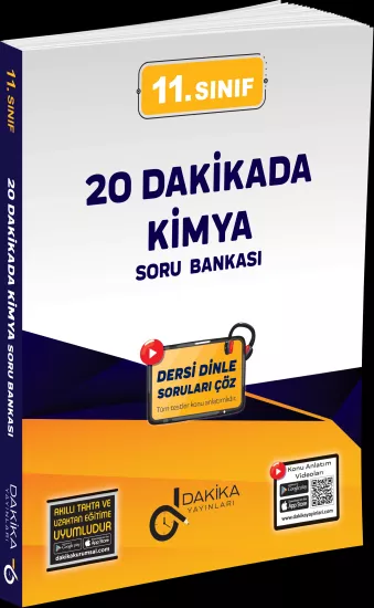 20 Dakikada 11. Sınıf Kimya Soru Bankası Dakika Yayınları