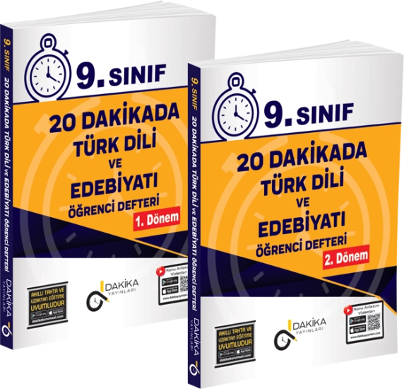 20 Dakikada 9. Sınıf Edebiyat Öğrenci Defteri Dakika Yayınları