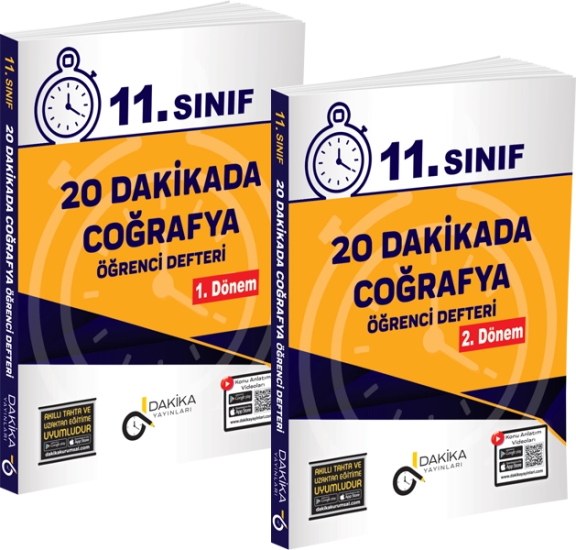 20 Dakikada 11. Sınıf Coğrafya Öğrenci Defteri Dakika Yayınları