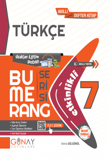 7. Sınıf Bumerang Etkinlikli Türkçe Günay Yayınları