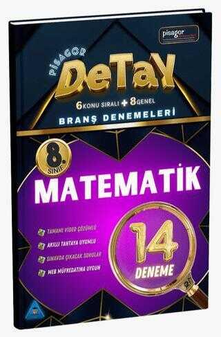 8. Sınıf Pisagor Detay 14`Lü Matematik Branş Denemesi